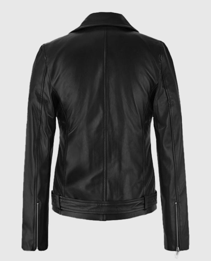 Adele Exarchopoulos Black Leather Jacket