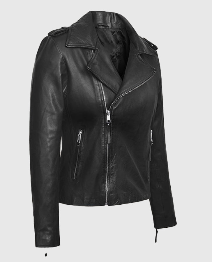 Elsa Pataky Black Leather Jacket