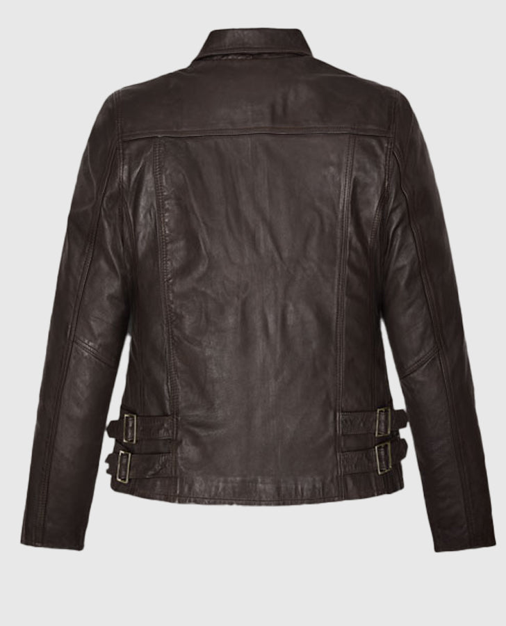 Hailey Baldwin Bieber's Brown Leather Jackets