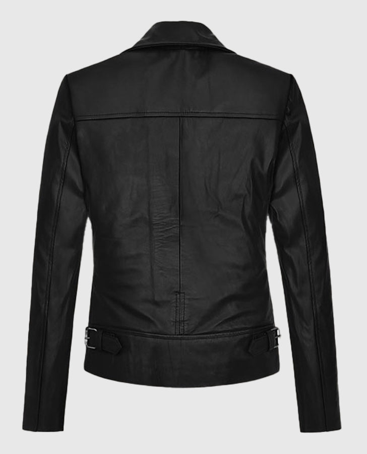 Jennifer Lawrence Black Leather Jacket