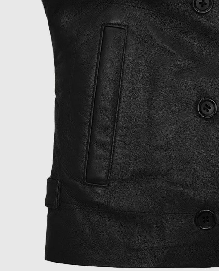 Jennifer Lawrence Black Leather Jacket