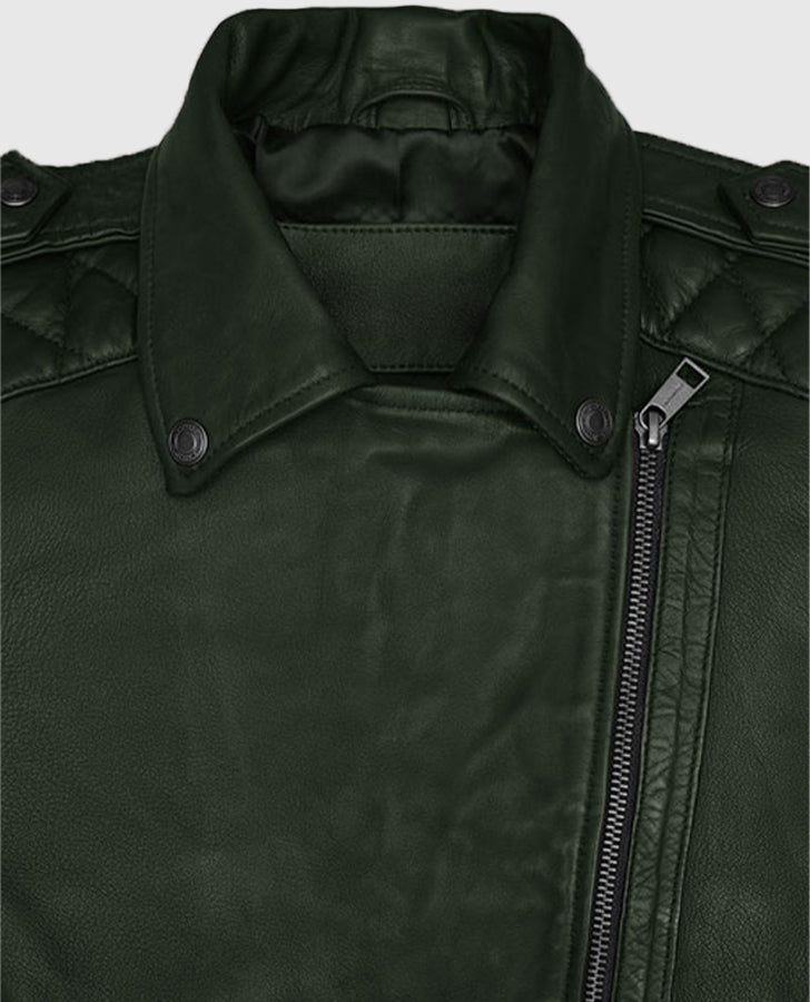 Victoria Justice Green Leather Jacket