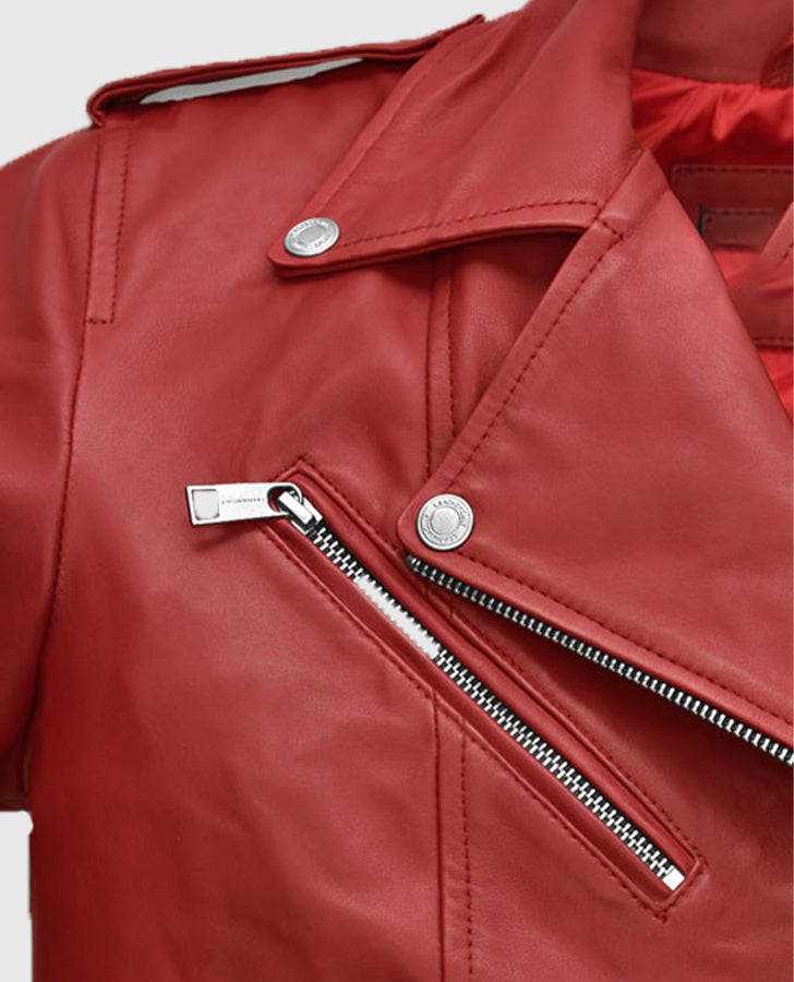 Freaky Millie Red Leather Jacket