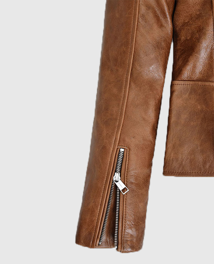 Kylie Jenner Brown Leather Jacket