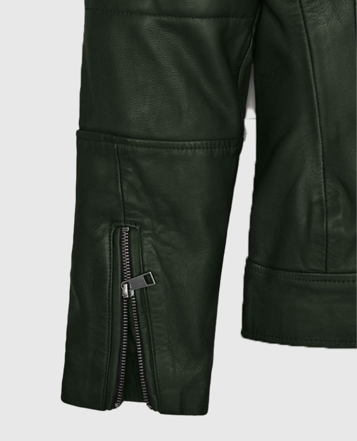 Victoria Justice Green Leather Jacket
