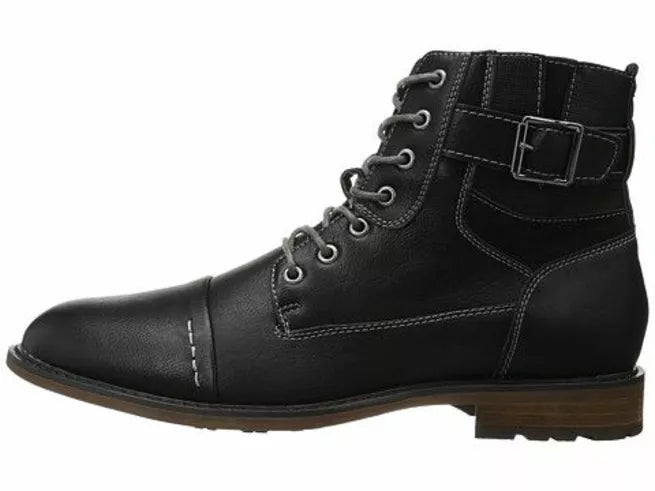 Handmade Black Leather Formal Ankle Lace Up Office Dress Boots