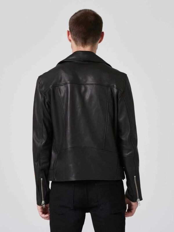 Men’s Black Leather Biker Jacket - Kualited