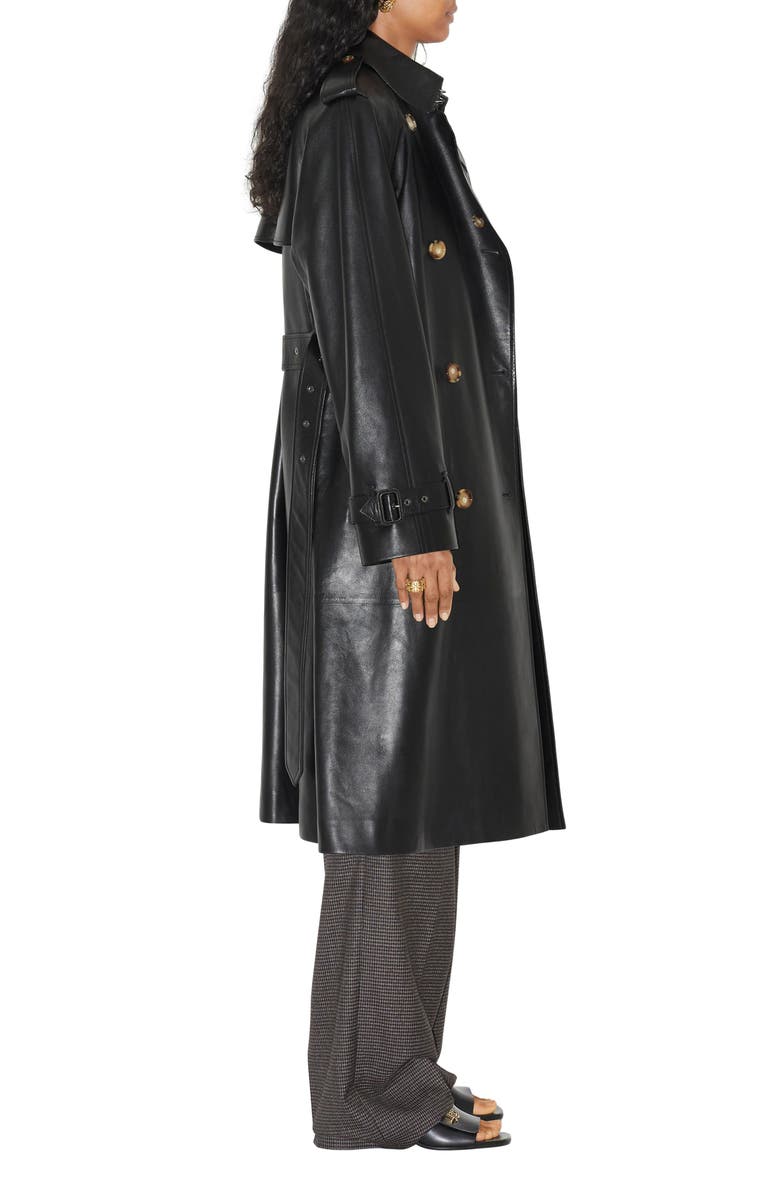 Harehope Leather Trench Coat