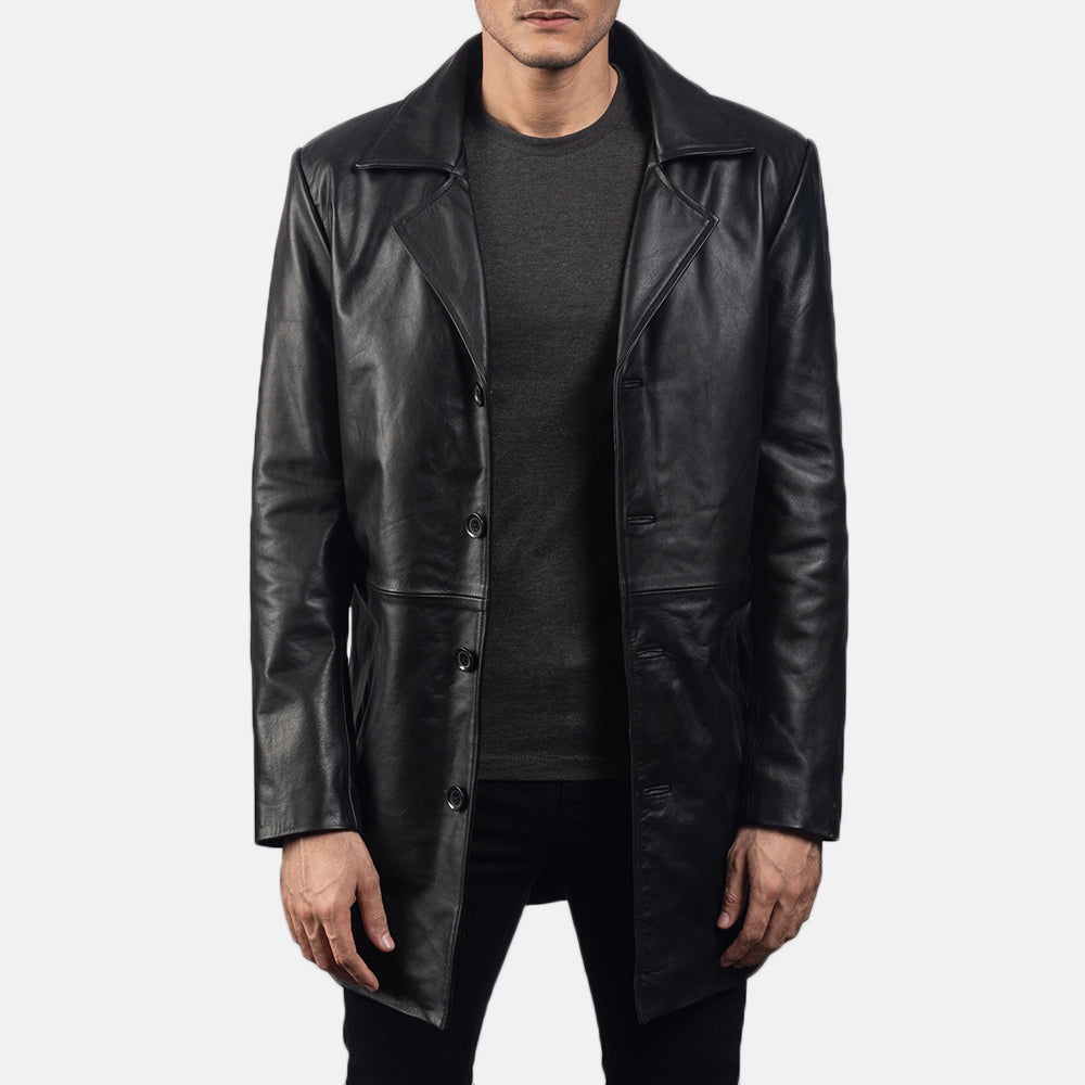 Classmith Black Leather Coat