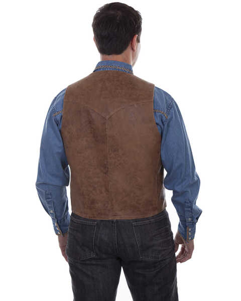 MEN'S VINTAGE LEATHER WESTERN VEST