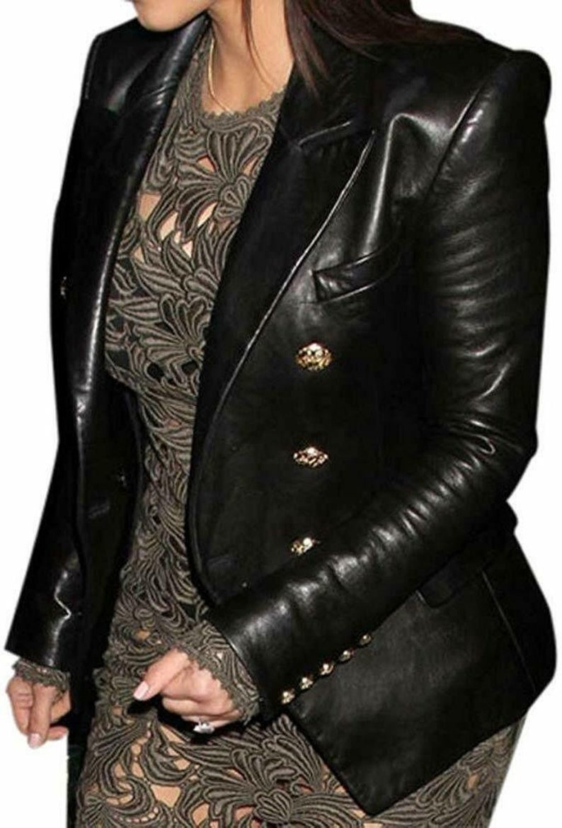 Women's Leather Blazer