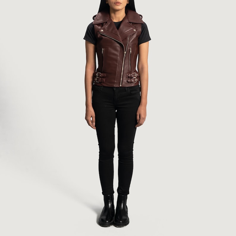 Women Leather Vest