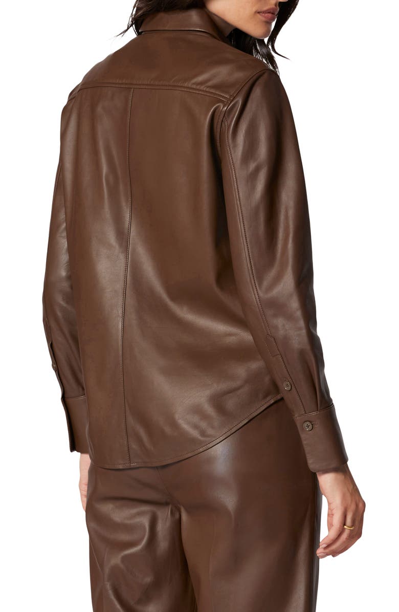 Signature Leather Button-Up Shirt