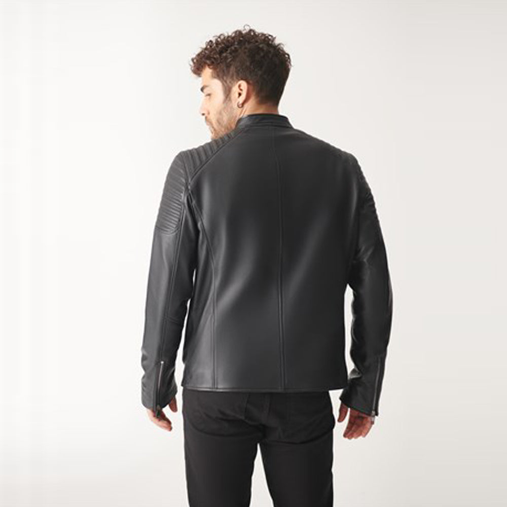 Black Sport Leather Jacket