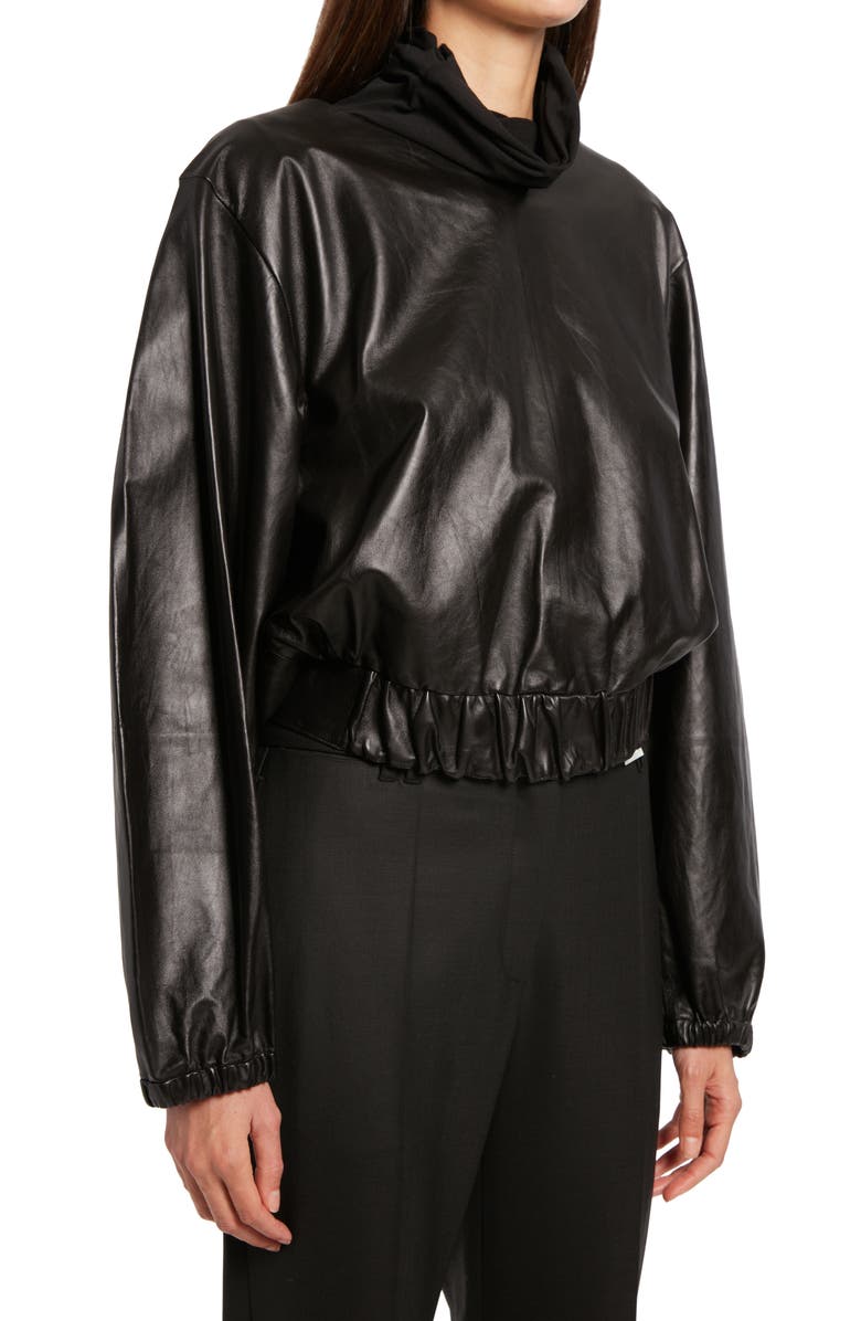 Franka Lambskin Leather Sweatshirt