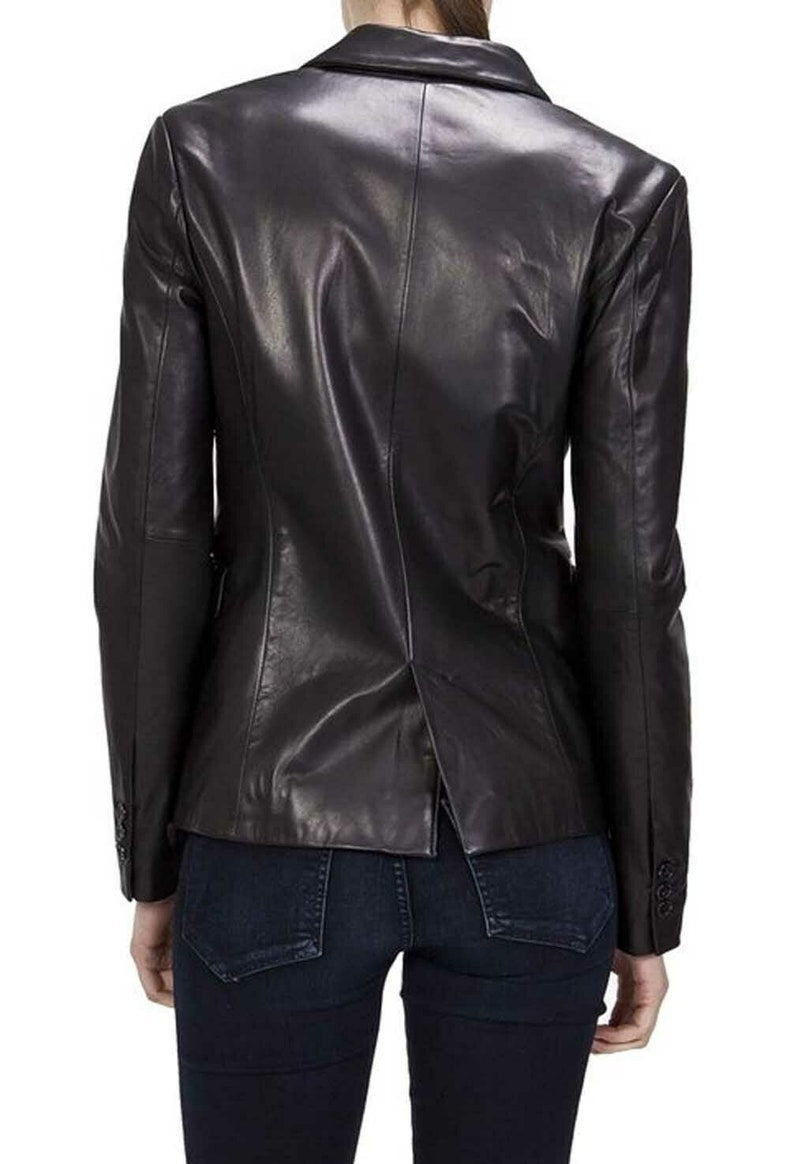 Women's Lambskin Leather Blazer