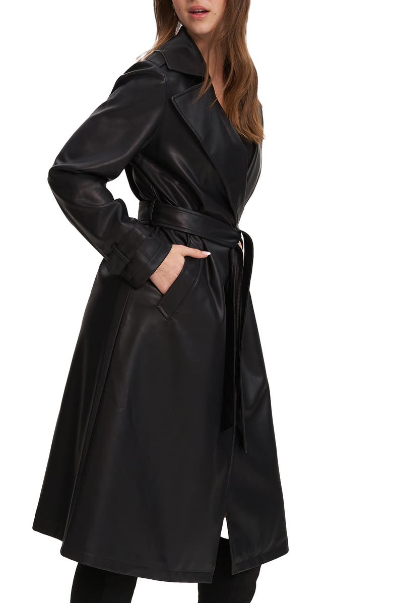 Genuine Real Leather Trench Coat