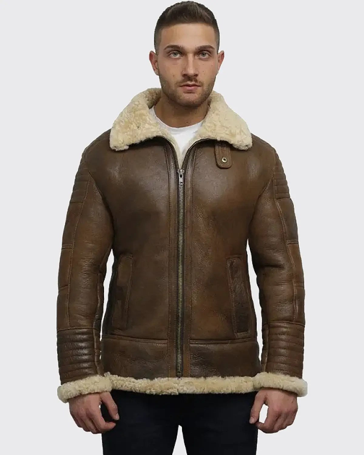 Mens B3 RAF Aviator Sheepskin Shearling Jacket