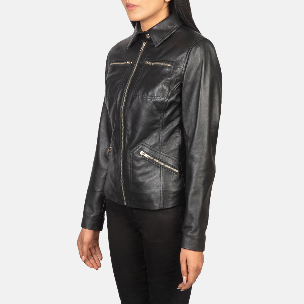 Tomachi Black Leather Jacket - Kualited