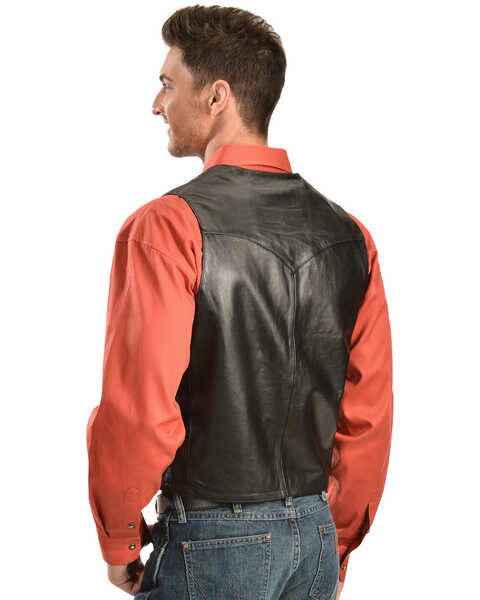 MEN'S LAMB LEATHER WESTERN VEST - TALL