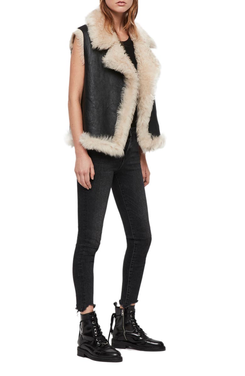 Luna 4-in-1 Genuine Shearling Biker Jacket