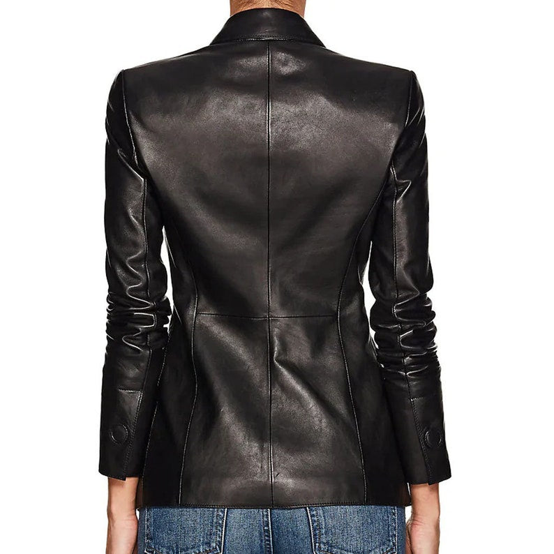 Leather Blazer for Women's