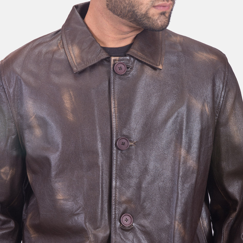 Classmith Brown Leather Coat