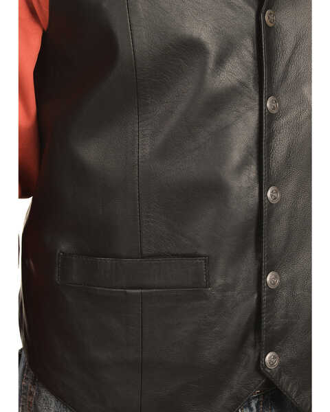 SCULLY MEN'S LAMBSKIN SNAP FRONT VEST