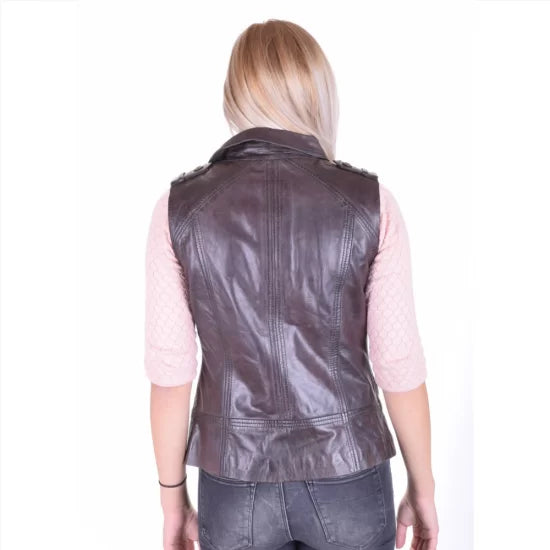 Brown Leather Vest