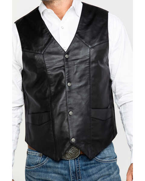 MEN'S JACKSON LAMBSKIN LEATHER VEST - BIG