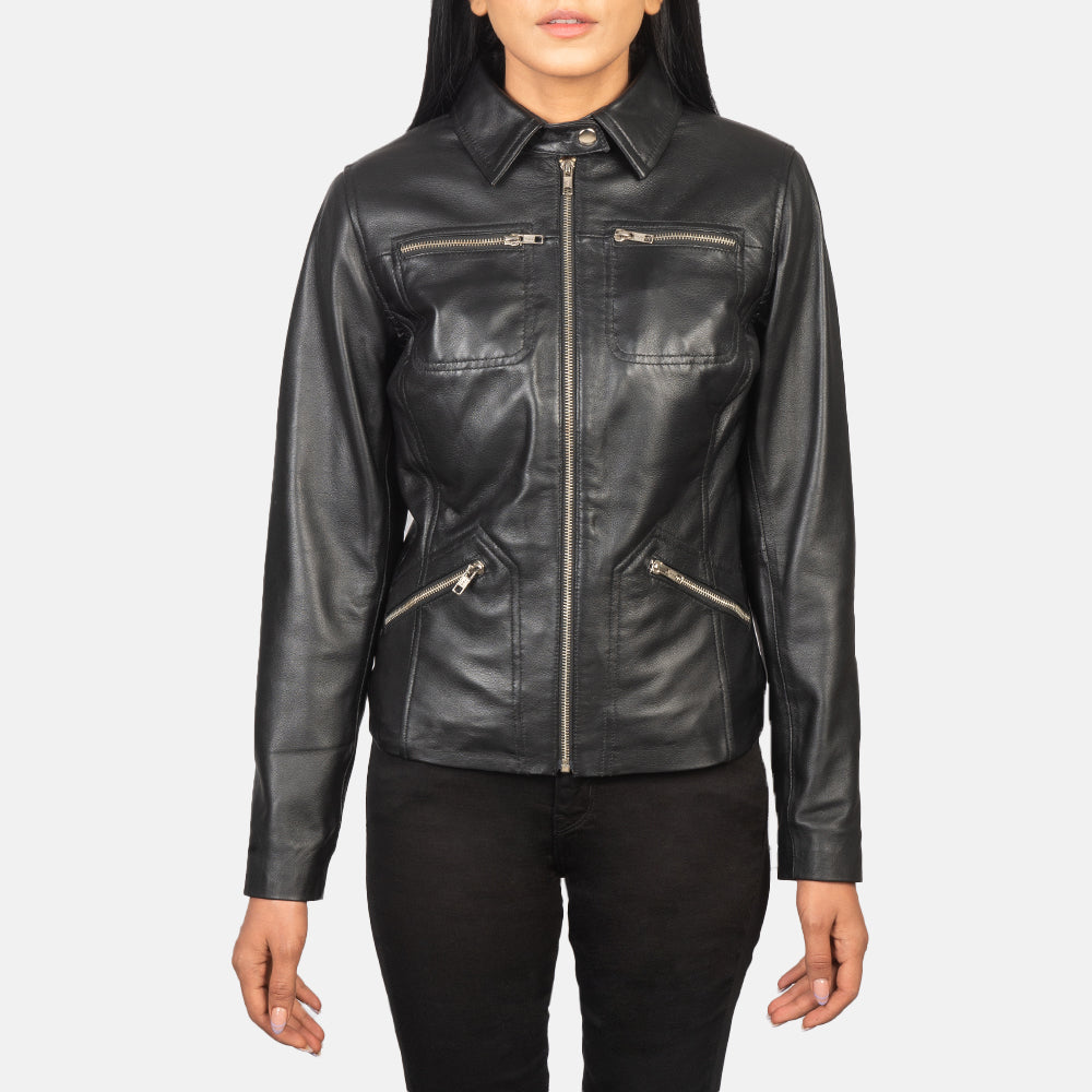 Tomachi Black Leather Jacket - Kualited