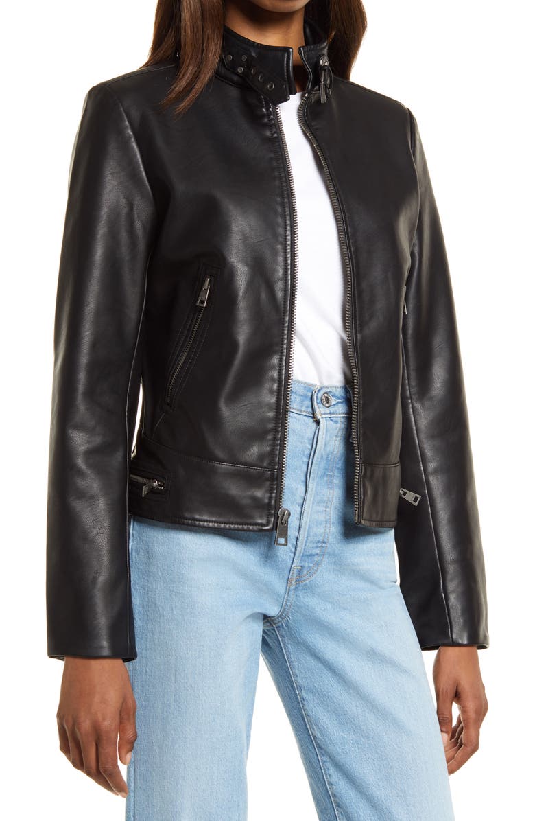 Women's Real Leather Racer Jacket