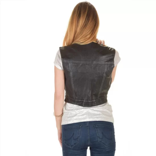 Leather Cropped Vest is perfect