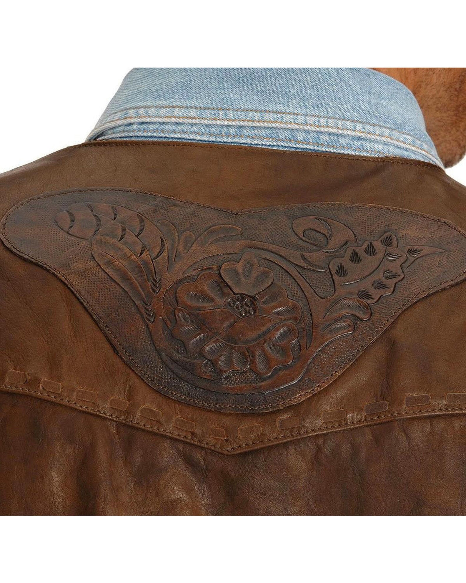 TOOLED LEATHER VEST