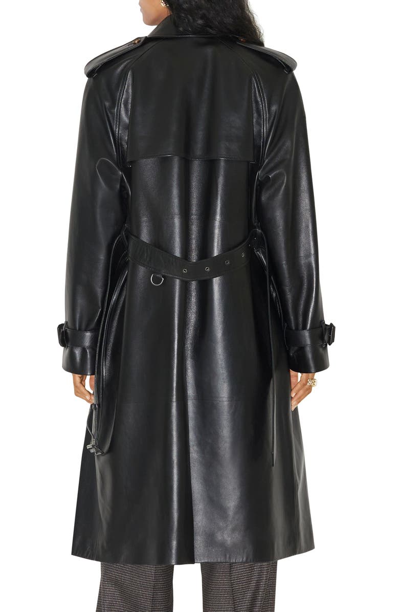 Harehope Leather Trench Coat