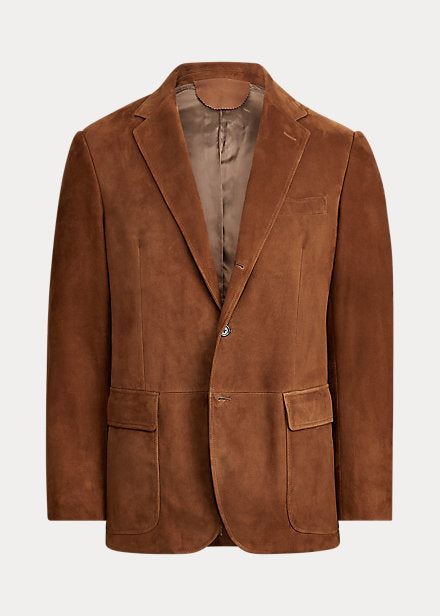 Men’s Tan Brown Suede Leather Blazer - Kualited