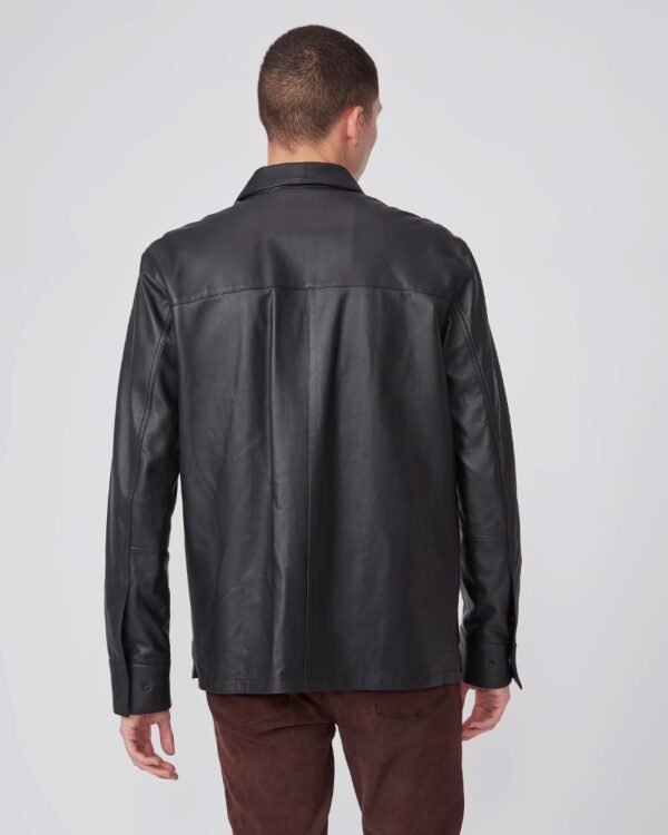 Men’s Black Classic Genuine Leather Shirt - Kualited