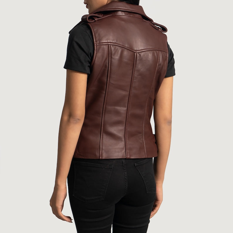 Women Leather Vest