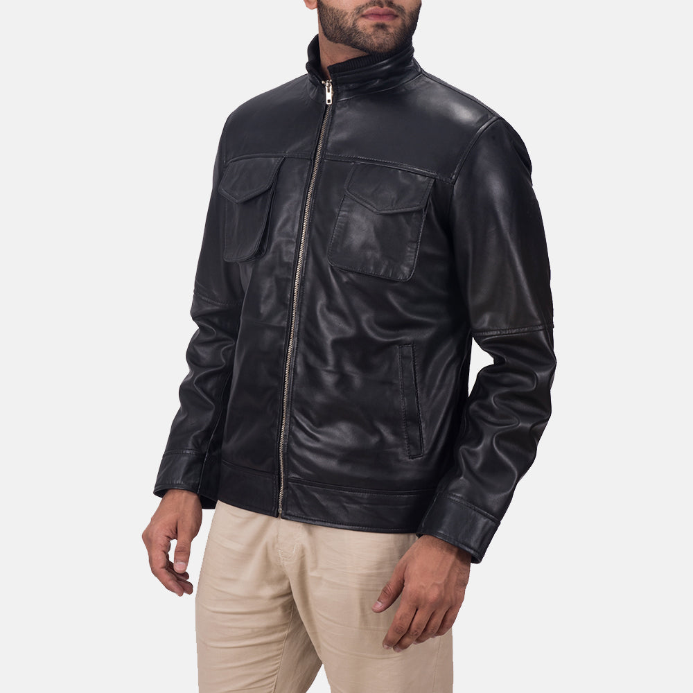 Maurice Black Leather Jacket - Kualited