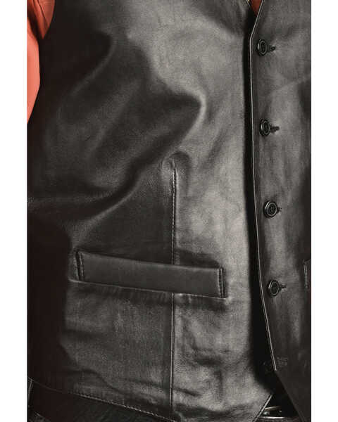 MEN'S LAMB LEATHER WESTERN VEST - TALL