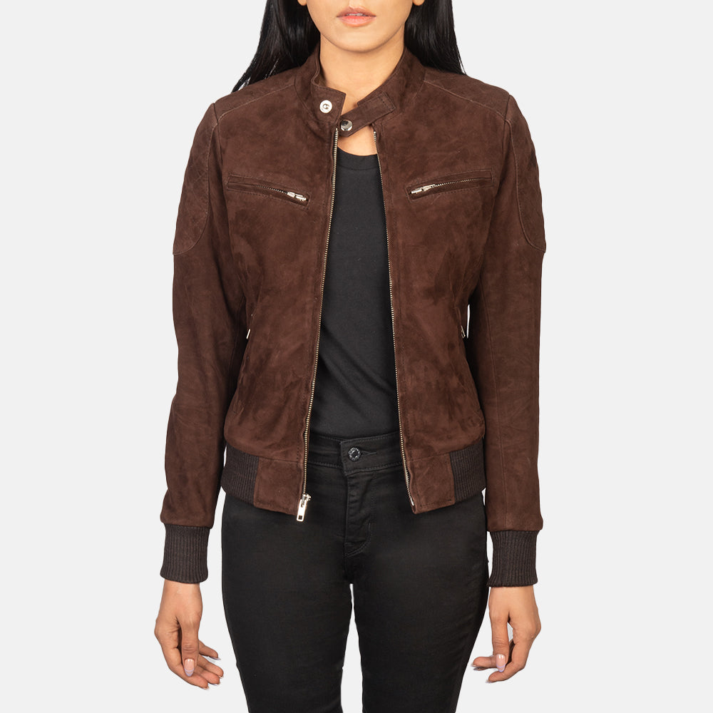 Zenna Mocha Suede  Jacket