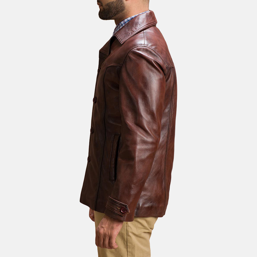 Vincent Alley Brown Leather Jacket - Kualited