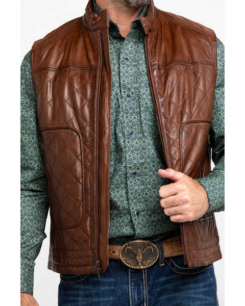 MEN'S QUILTED LEATHER VEST