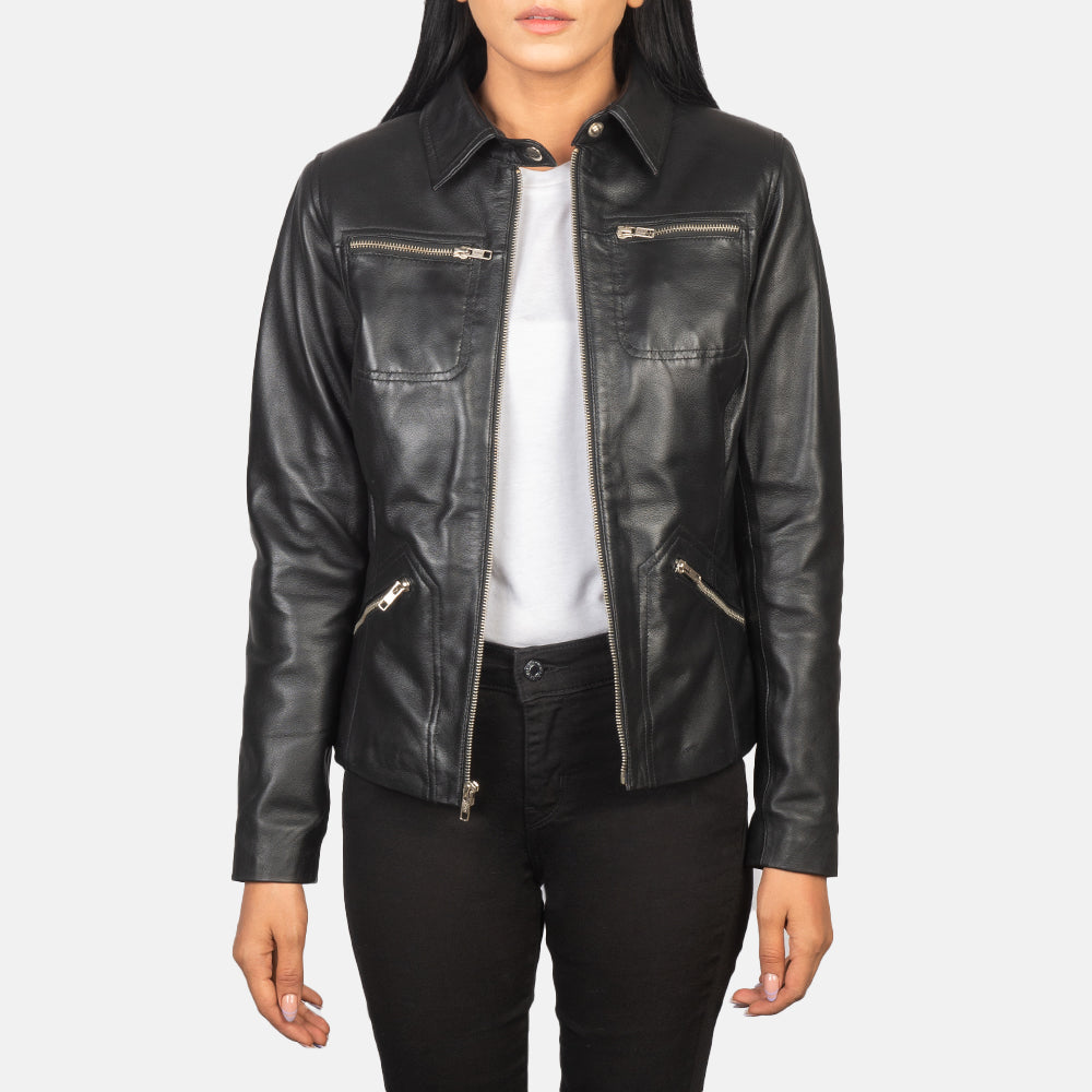 Tomachi Black Leather Jacket - Kualited