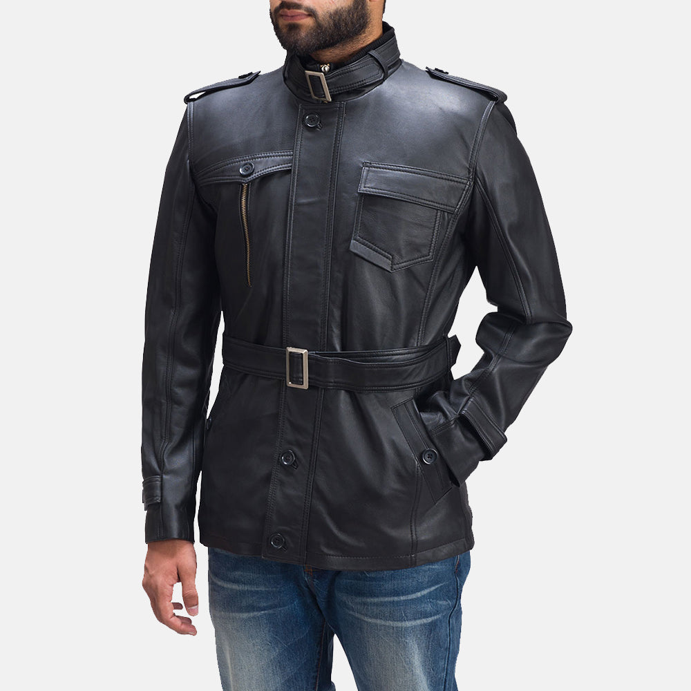 Hunter Black Leather Jacket