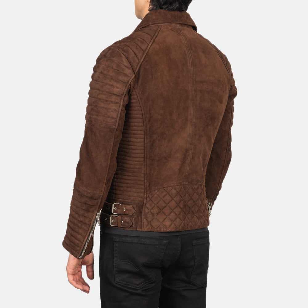 Armand Mocha Suede Biker Jacket