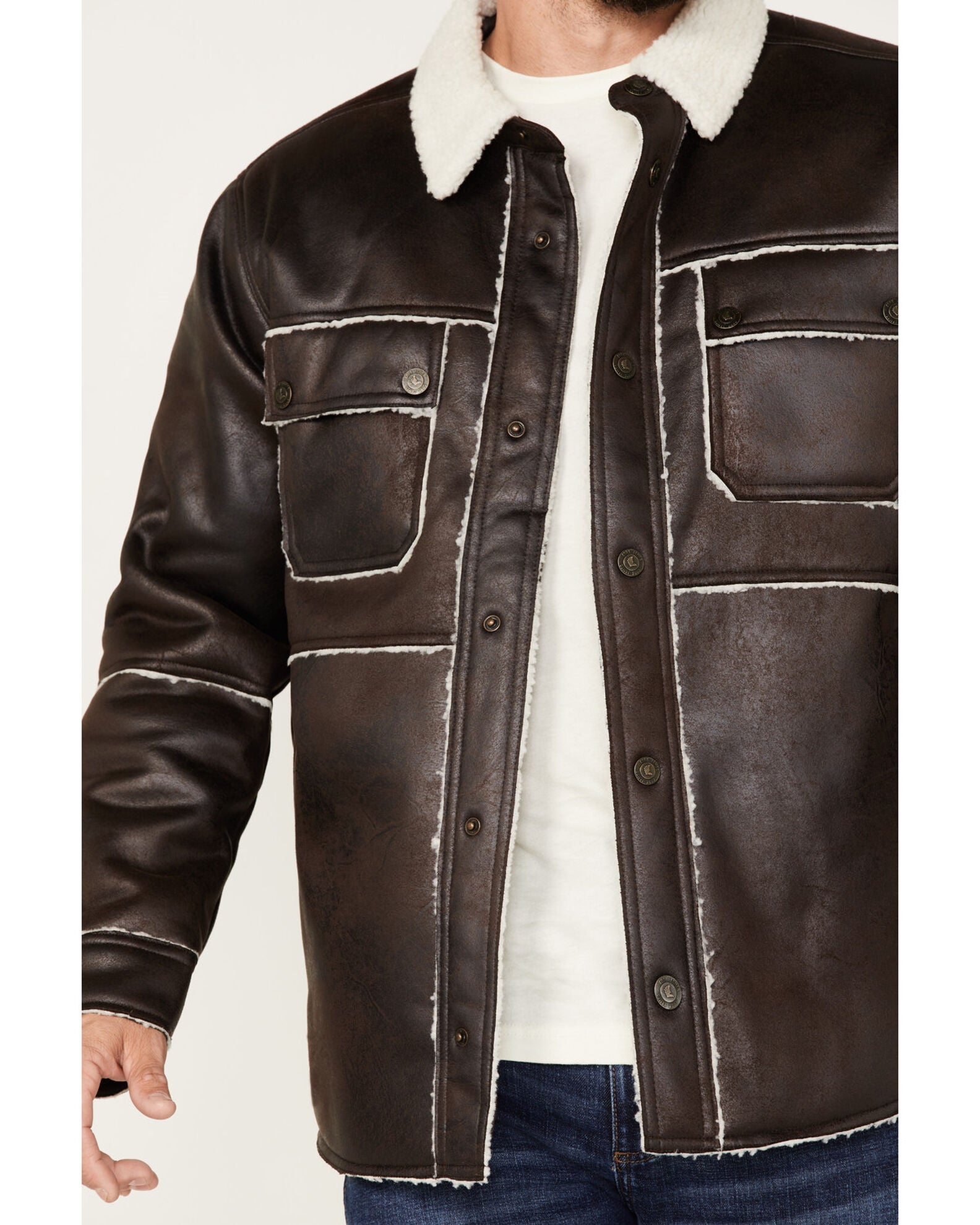 MEN'S CARMINE FAUX SHEARLING SHACKET