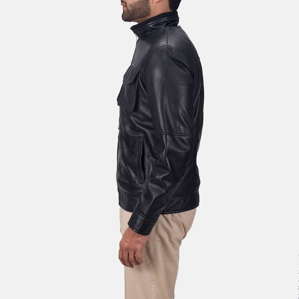 Maurice Black Leather Jacket - Kualited