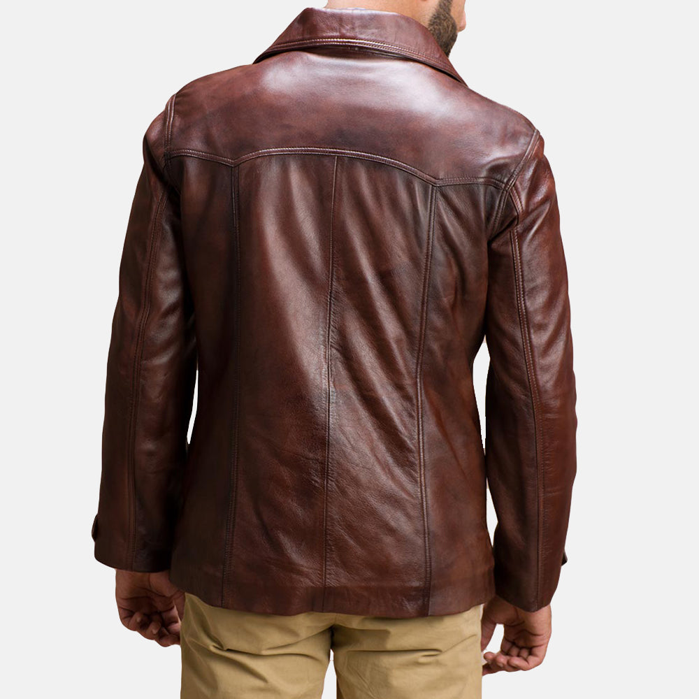 Vincent Alley Brown Leather Jacket - Kualited