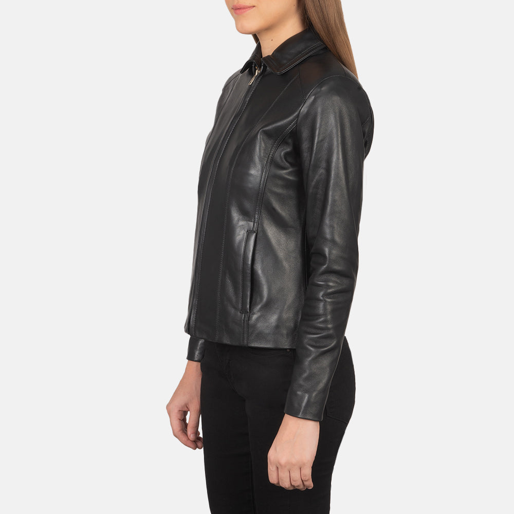 Colette Black Leather Jacket - Kualited